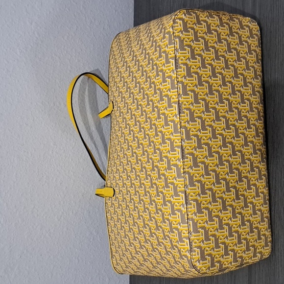 Lauren Ralph Lauren Collins 36 Signature Logo Monogram Medium Tote Bag - Picture 5 of 9